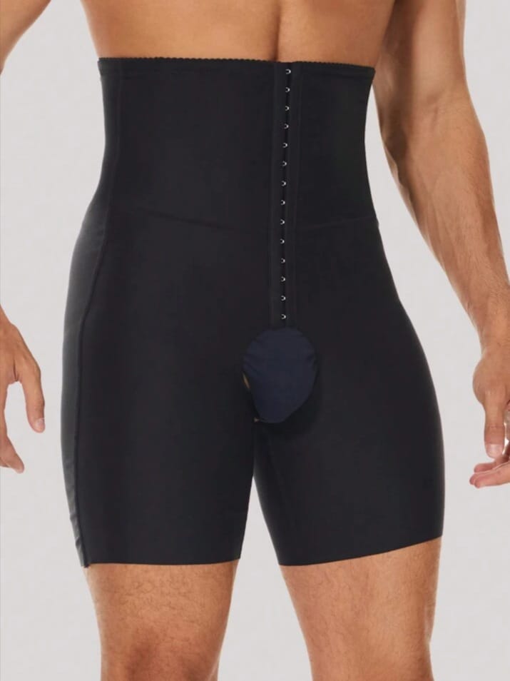 Men's High-Waist Compression Shapewear Shorts – Tummy Control & Butt Lift Body Shaper